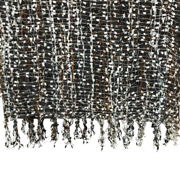 Pier 1 Imports Berkeley Table Runner 14"x72" Woven Textured Cotton Nylon Fringe - Picture 6 of 6